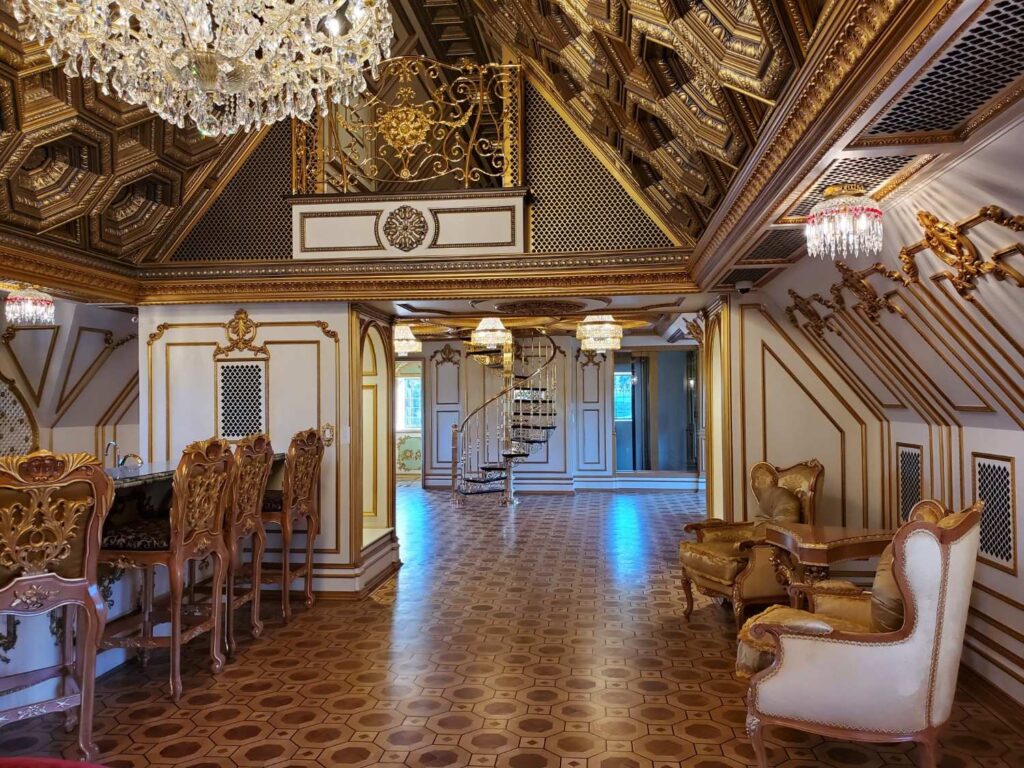 Art wall in great room by Andrea D'Alessio