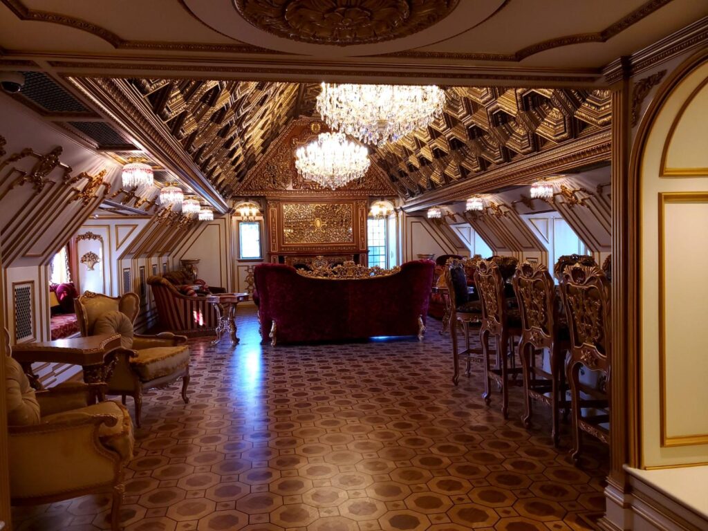 Custom furnishings in great room by Andrea D'Alessio